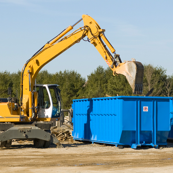 what size residential dumpster rentals are available in Higdon AL